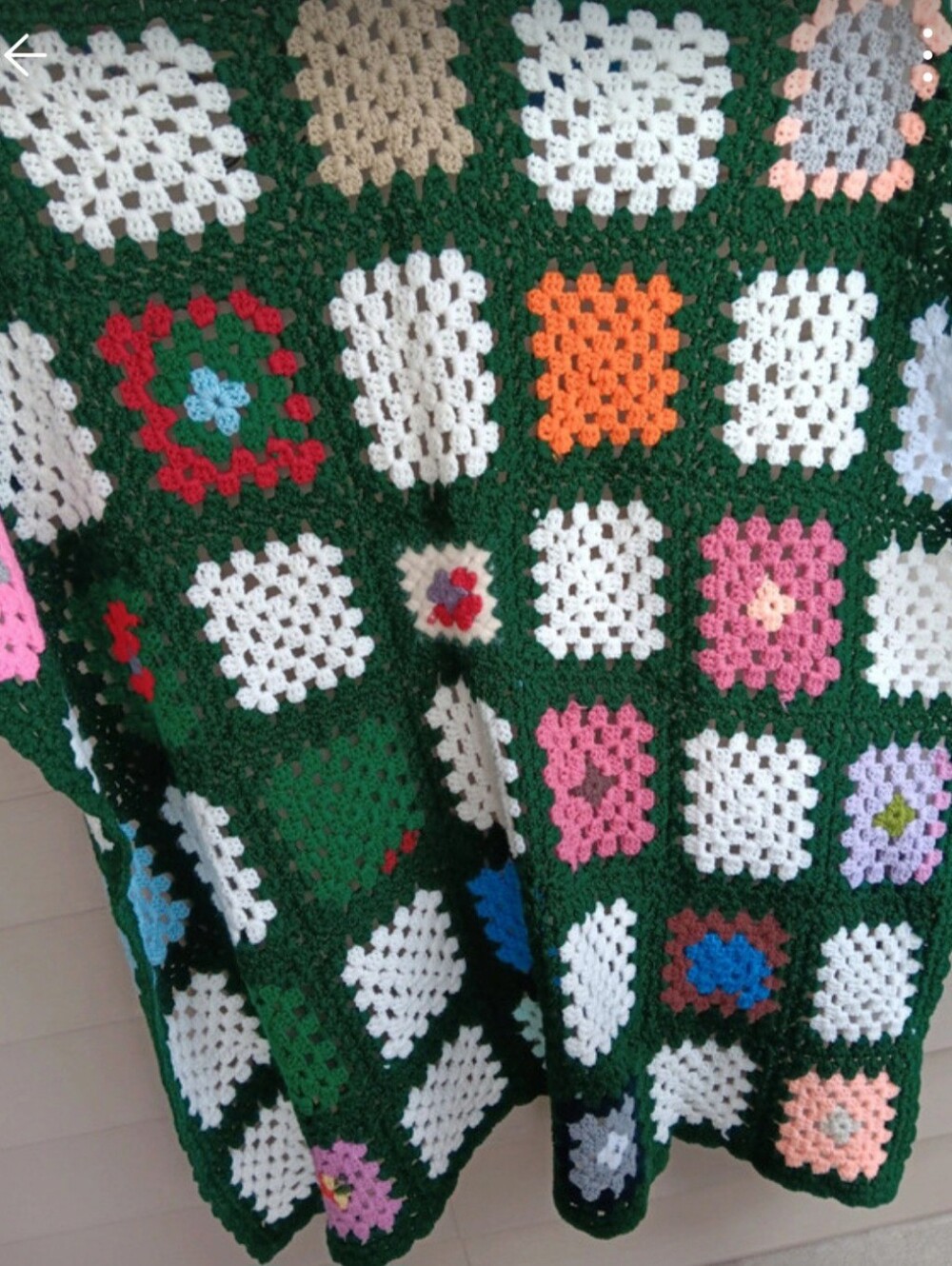 Crochet Granny Square Lap Blanket/Throw 50" x 40"